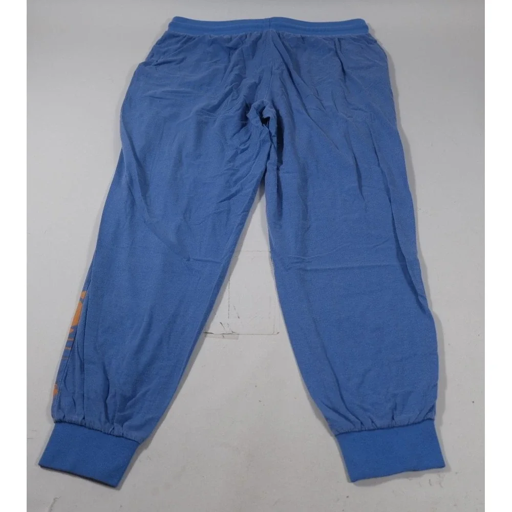Disney Pajama Bottoms Women L Blue Lilo & Stitch Jogger Tropical Graphic Pants